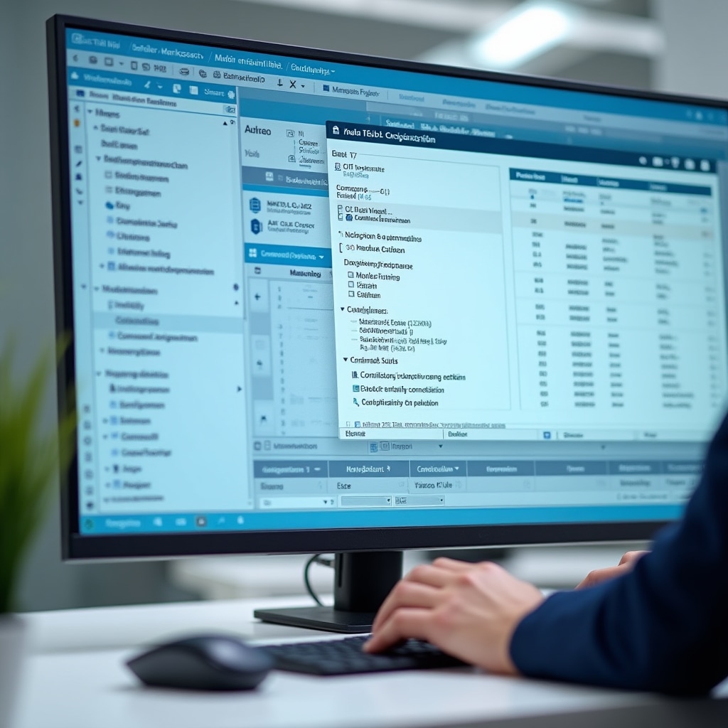 Ecran de configurare software de facturare